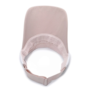 Pink breathable outdoor sun visor hat with adjustable strap and cooling mesh interior