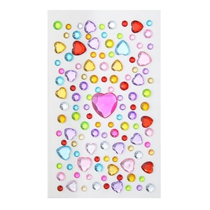 Colorful aurora butterfly teardrop rhinestone face stickers with various gem shapes