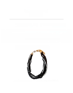 Detailed spec view of a multilayer faux pearl necklace with dimensions and weight info