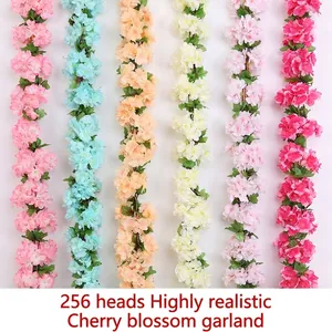 Guirnaldas de cerezo artificiales en seis colores para decoración del hogar y pared