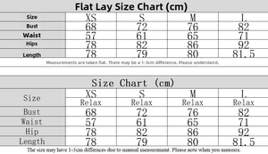 Detailed size chart for women's slim fit backless dress showing bust and waist measurements