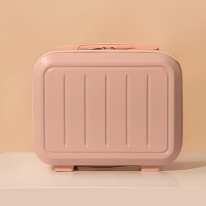 Mini Valigia Beauty Case ABS Guscio Rigido Impermeabile Borsa Da Viaggio Portatile A Righe Organizzatore Per Trucco