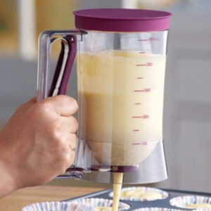 Distributeur de pâte portatif 900ml avec graduations pour cuire des cupcakes