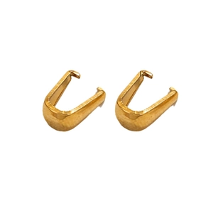 Polished gold plated stainless steel DIY pendant clasp for necklace jewelry making