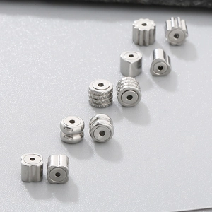 Stainless Steel Spacer Beads DIY Jewelry Findings Heart Flower Gear Shape Metal Loose Beads For Bracelet Making Crafts