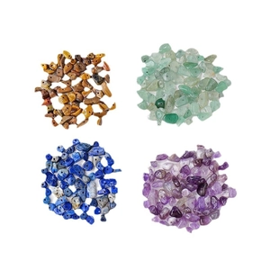 Irregular natural crystal chips in yellow green blue and purple for DIY jewelry making