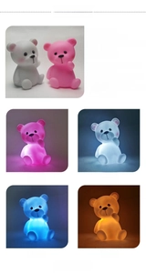 Detailed PVC bear night light dimensions 12x8x8cm with LR44 battery specification