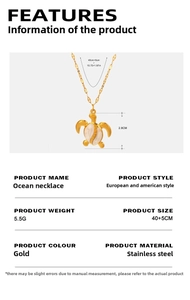 Detail of gold starfish necklace with 2.8cm pendant and 40+5cm adjustable chain size