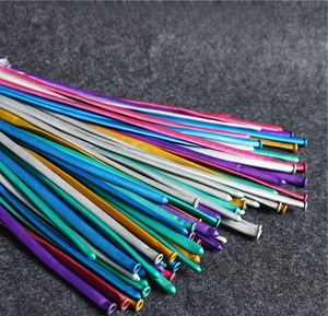 Close-up of multicolored metallic 260 magic balloons for twisting and animal modeling