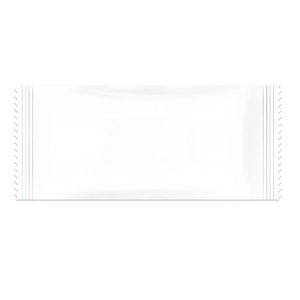 Individually wrapped disposable white wet wipes for professional and travel use