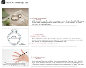 Guide des tailles détaillé pour bagues en acier avec instructions de mesure et schémas