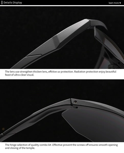 Detail view of the matte black aviator sunglasses frame and smooth metal screw hinge
