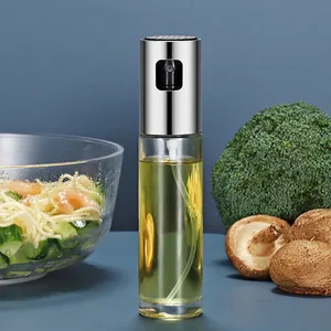 260ml Glass Oil Spray Bottle with stainless steel pump for healthy kitchen cooking