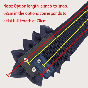 Elastic wide belt for women with large fabric flower detail and snap button closure