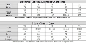 Size chart for women's slim fit backless dress showing XS to XL dimensions in cm