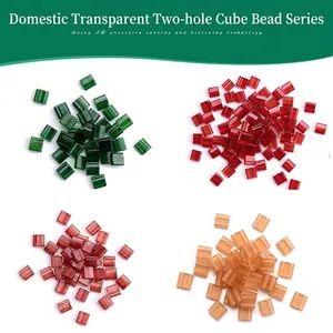 Two Hole Tila Glass Beads Rectangular Brick Shape Seed Beads For DIY Bracelet Jewelry Making Plated Iridescent Matte