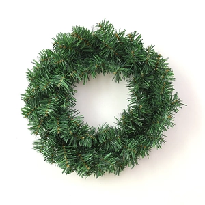 Couronne de Noël classique en pin artificiel vert pour décoration festive murale