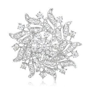 Broche Tournesol en Alliage Mode Strass Élégante Épingle à Fleur en Émail Pour Décoration de Vêtements Femmes Bijoux de Fête