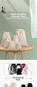 Detailed view of drawstring velvet jewelry pouches in multiple colors for storage