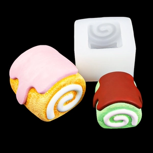 3D cake roll silicone mold for DIY mousse chocolate and creative dessert baking projects