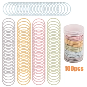 Set di 100 elastici per capelli colorati ad alta elasticità in un barattolo per donne