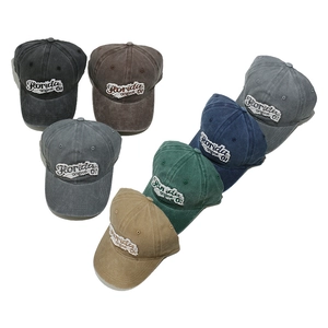 Vintage FLORIDA letter baseball caps in 7 colors with washed cotton distressed finish