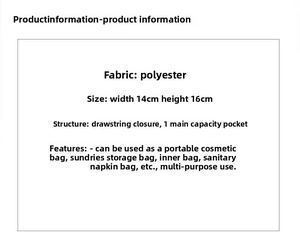 Detaillierte Größen- und Materialinfos zum Kordelzugbeutel in 14x16cm Polyester