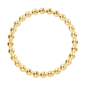 Minimalist gold 18k plated stainless steel bubble ring featuring a beaded band design