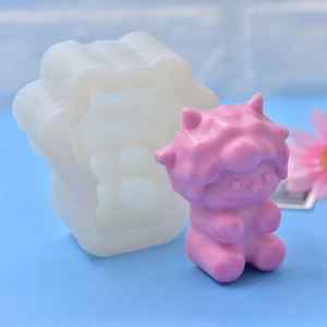 Cartoon Sheep Shaped Silicone Mold 3D Animal DIY Baking Tool For Cake Fondant Candle Soap Resin Craft Making