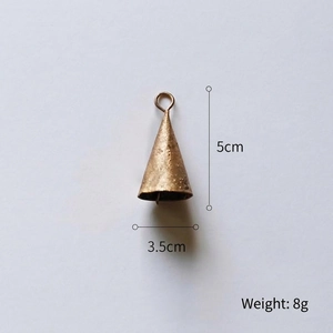 Vintage bronze Christmas bell ornament for tree decoration with size 5cm by 3.5cm
