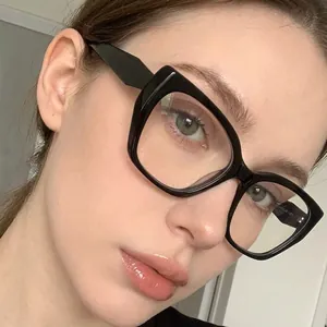 Retro Square Cat Eye Anti Blue Light Glasses Fashion PC Frame Resin Lens Optical Eyewear Eyeglasses For Women