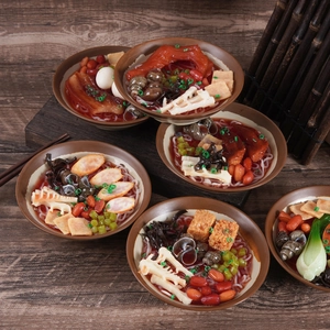 Realistic Liuzhou River snail rice noodles model for restaurant window display props