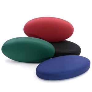 Oval premium faux leather jewelry boxes in four colors for necklaces and gift sets