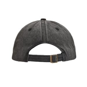 Adjustable washed cotton baseball cap for women with metal buckle back closure