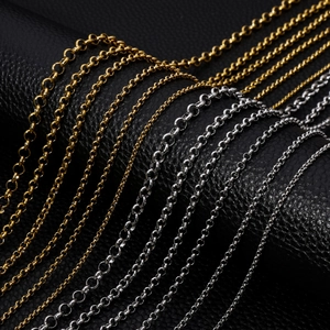 Minimalist Rolo Chain Necklace Polished Stainless Steel O-link Round Chain Jewelry For Men And Women
