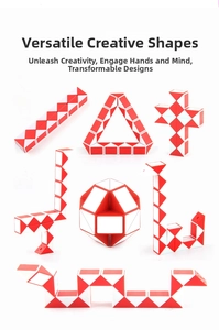 Multiple creative shapes of red and white magic snake puzzle toy for creative children play