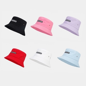 Chapeau Bob Coton Toile Brodé Lettre Awesome Protection Solaire Extérieur Casual Streetwear Unisexe