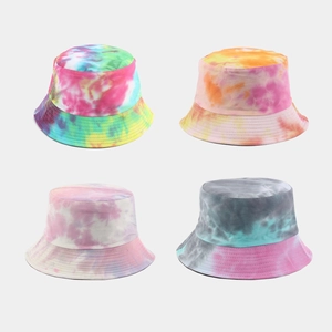 Chapeau Bob Tie Dye Coton Toile Protection Solaire Plein Air Voyage Été Plage Bord Large Unisexe