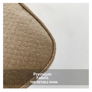 Macro shot of high-quality brown felt fabric with reinforced stitching on the shoulder bag