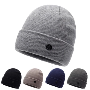 Winter Knit Beanie Hat Men Women Warm Fleece Lined Ribbed Cuffed Cap Outdoor Skiing Cycling Thermal Minimalist Acrylic