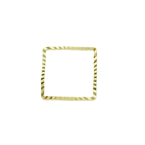 Quadratischer vergoldeter geometrischer Anhänger mit Seilstruktur für DIY-Schmuck