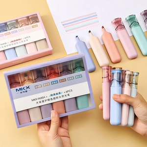 Highlighter Markers Morandi Macaron Colors Soft Chisel Tip Large Capacity Eye Protection For Student Journaling Assorted Colors