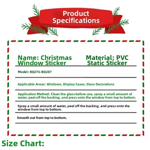 Detailed instructions for applying PVC Christmas window stickers with festive snowflake designs