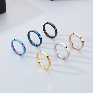 Minimalist Stainless Steel Ring Plain Polished Band Fashion Jewelry For Men And Women Stylish Stackable Unisex
