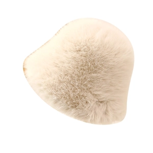 Luxury beige faux fur Mongolian winter hat for women with plush soft texture