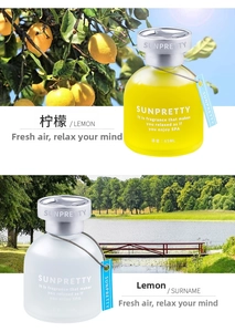 Detail view of 65ml liquid aromatherapy glass bottles with star-shaped silver caps