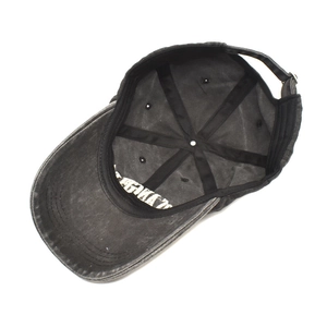 Vintage washed dark grey baseball cap with Los Angeles embroidery and sun protection