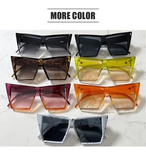 Multiple color options for oversized cat eye sunglasses with metal rivet details