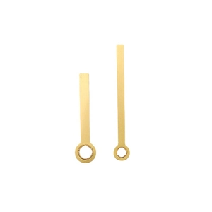 Minimalist gold clock hands set for quartz movement DIY clock repair or assembly