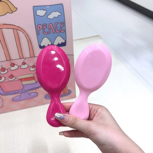 Mini massage hair brush in pink colors portable travel cushion comb set for girls